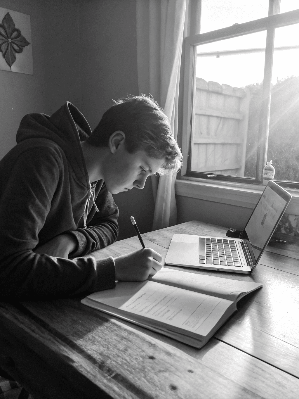 Student engaged in digital creation